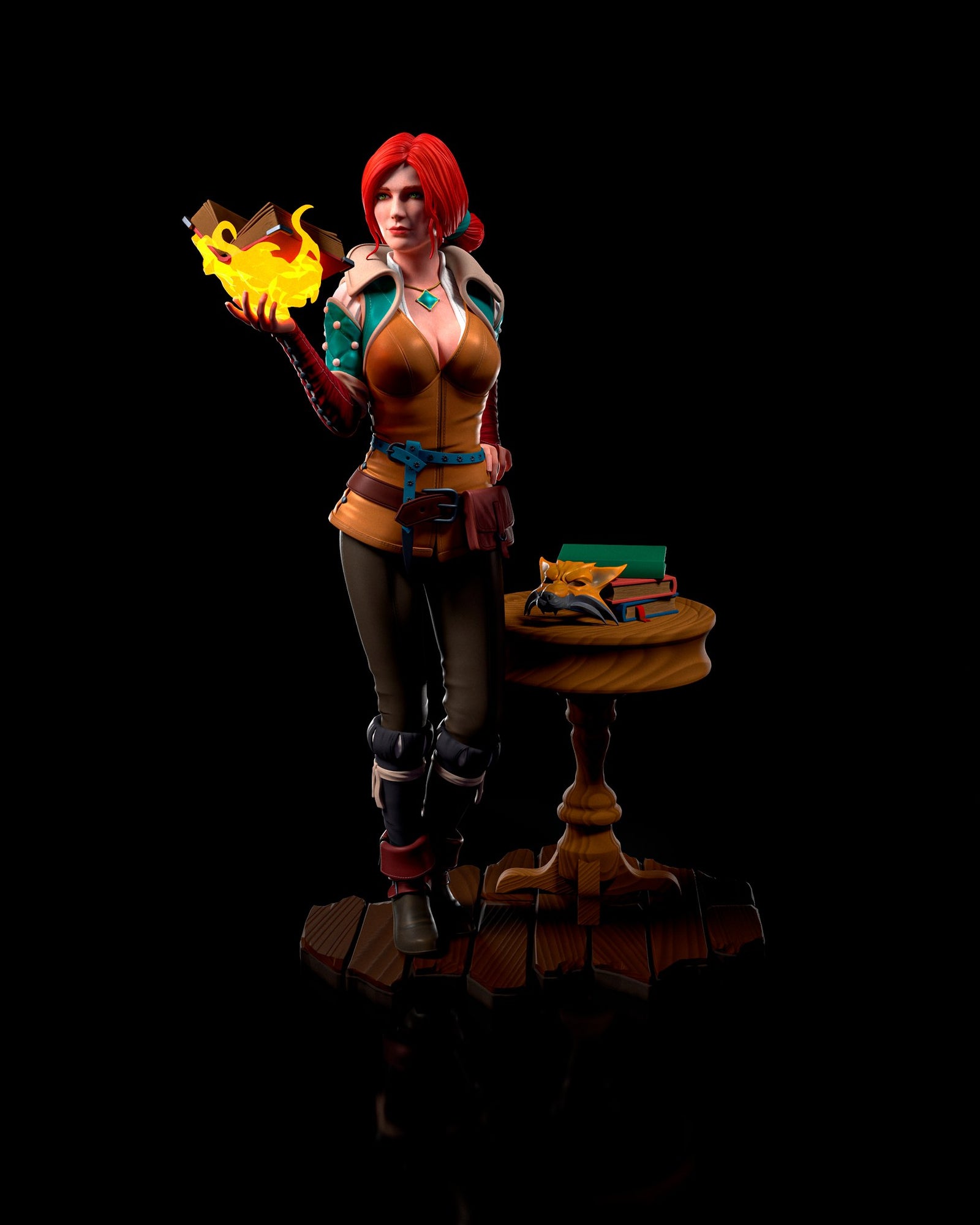 Triss Merigold (The Witcher) resin figure by h3LLcreator — studio render 1