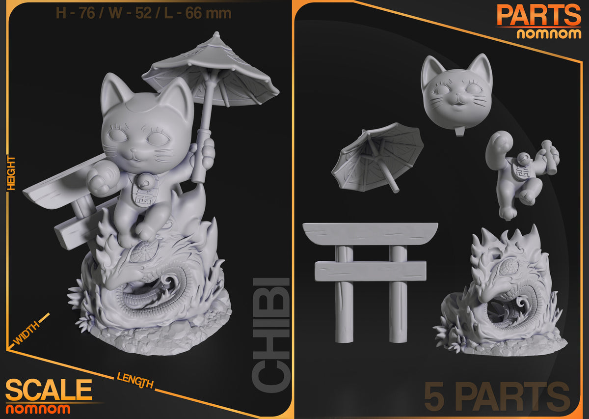 Turbo Granny Cat — studio render 6
