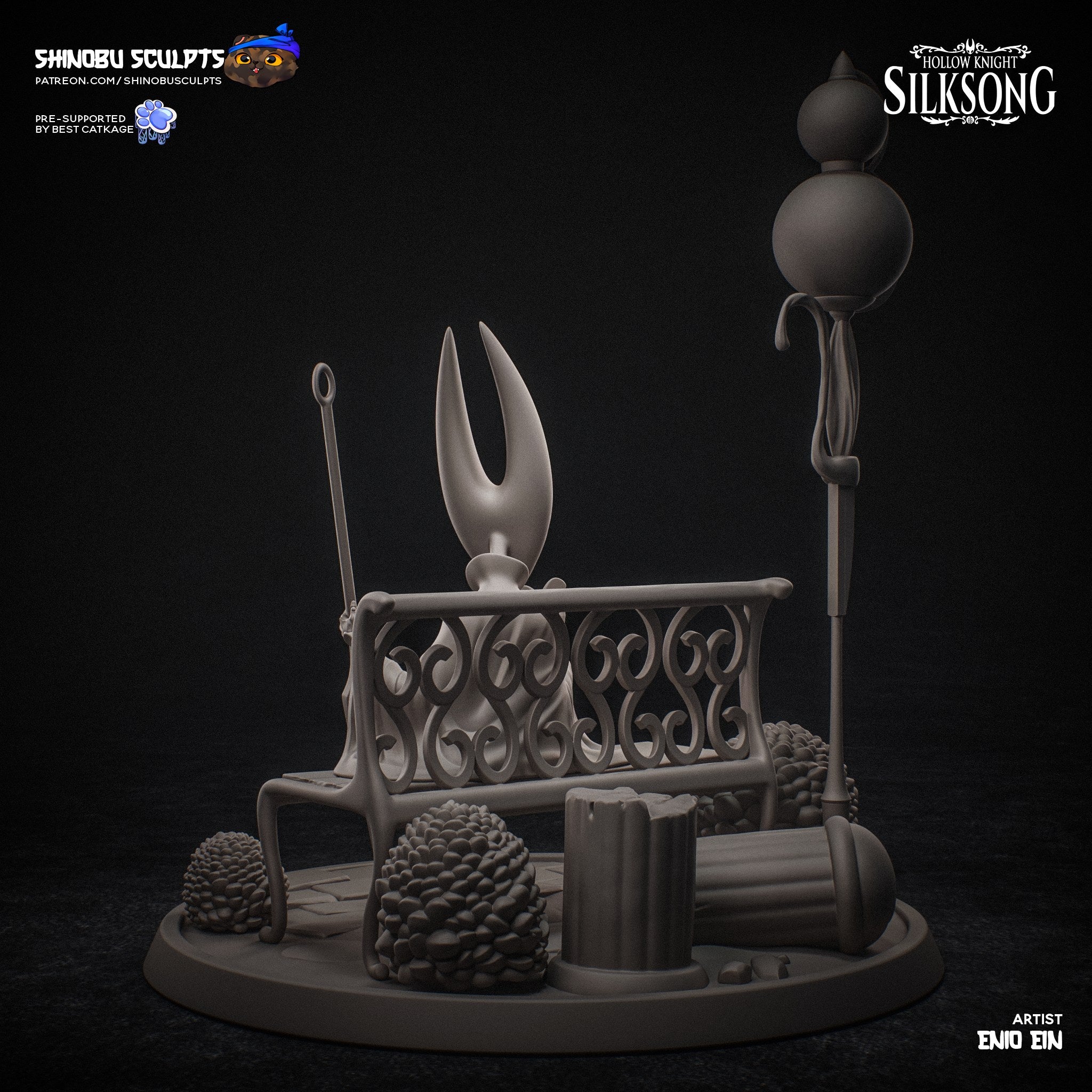 Hornet (Hollow Knight) resin figure by Shinobu Sculpts — studio render 6