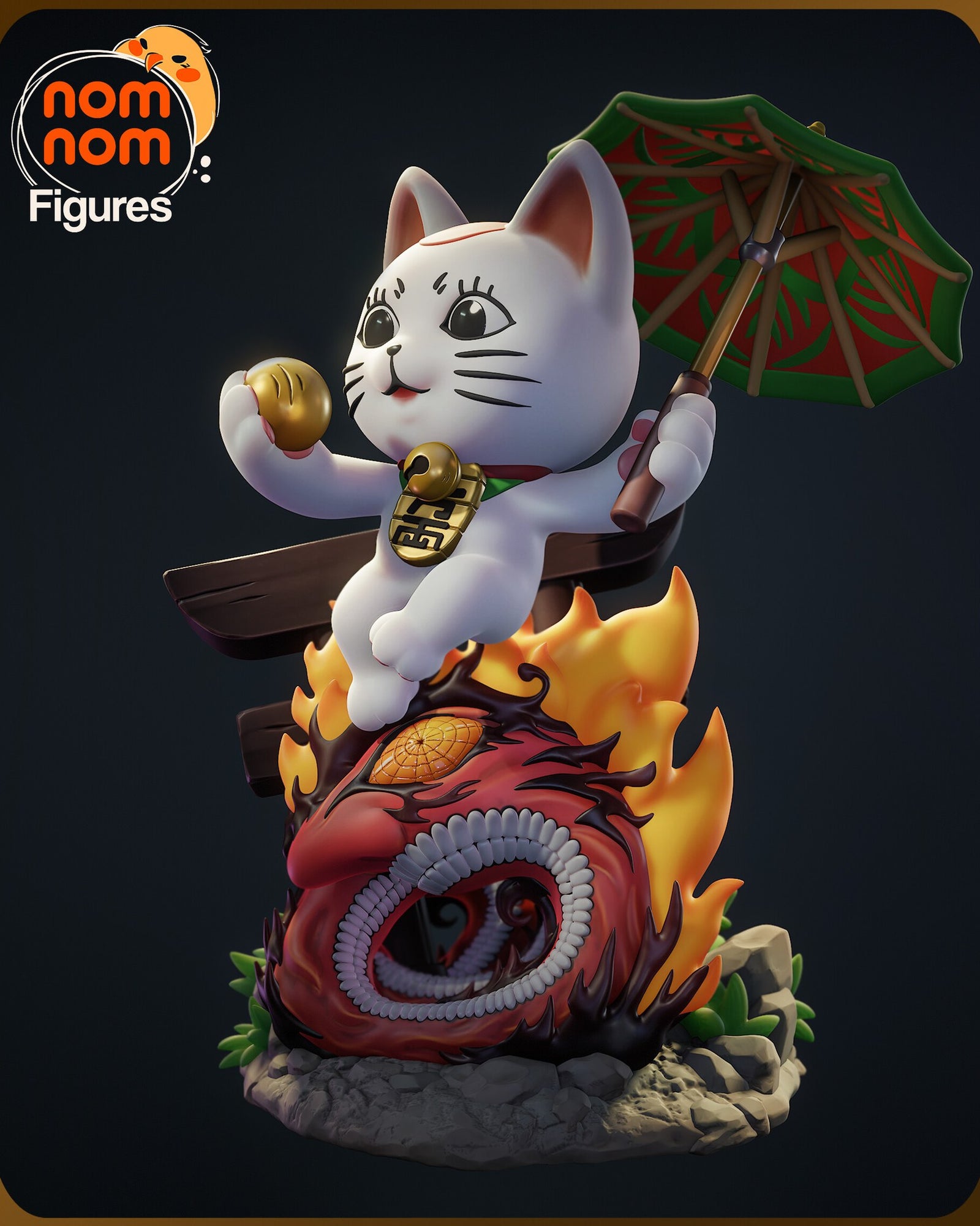 Turbo Granny Cat — studio render 3