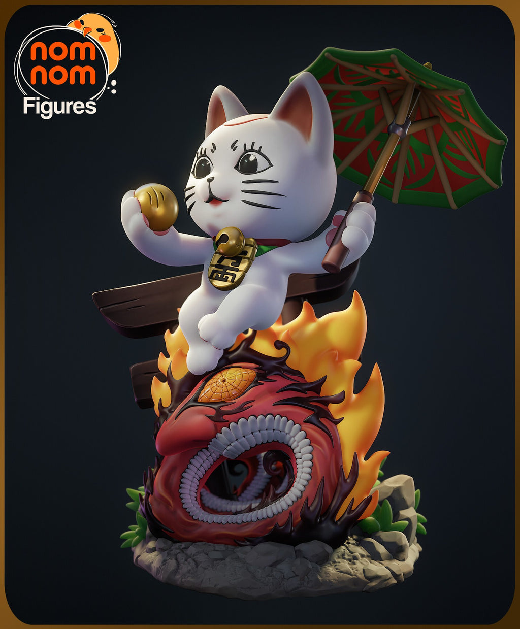 Turbo Granny Cat — studio render 3