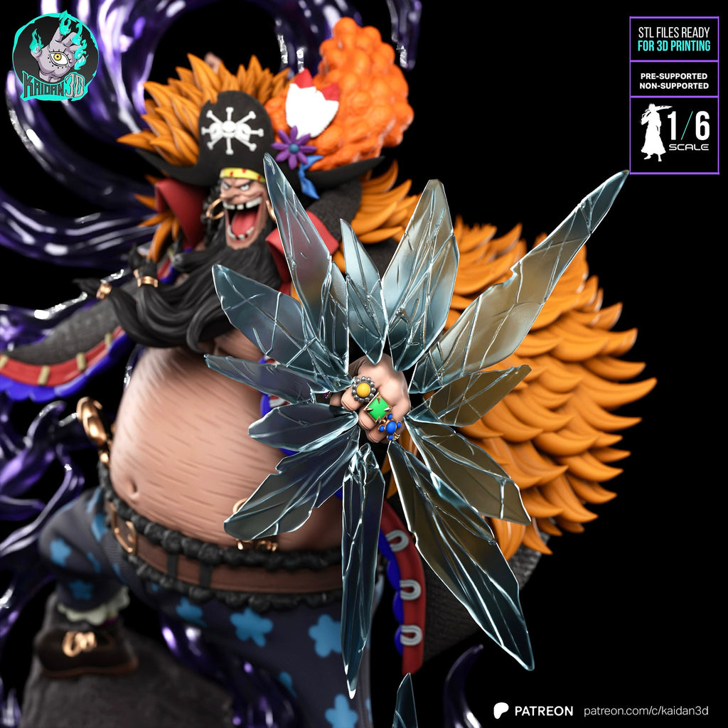 Blackbeard (One Piece) resin figure by Kaidan 3D — studio render 4