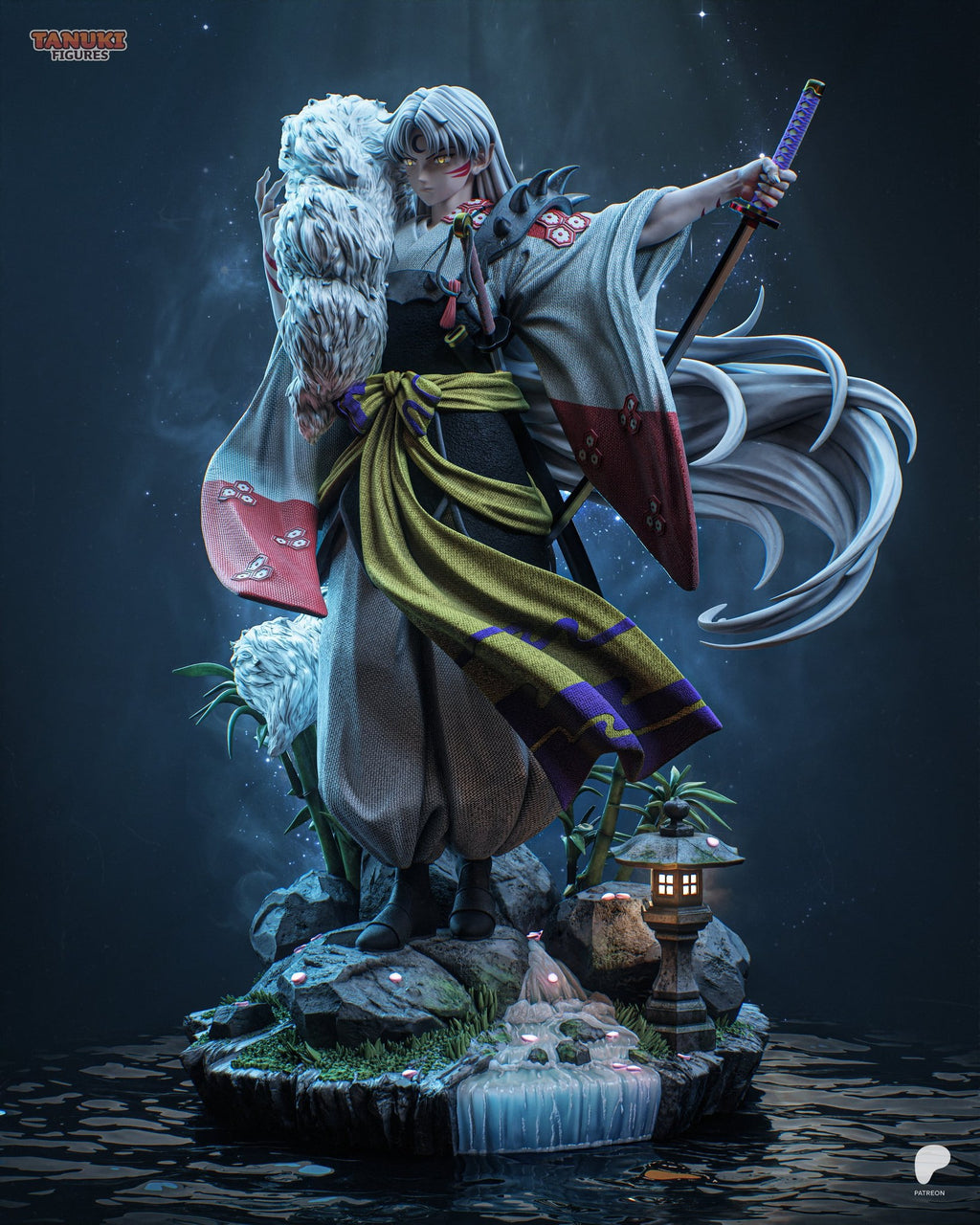 Sesshomaru (Inuyasha) resin figure by Tanuki Figures — studio render 4