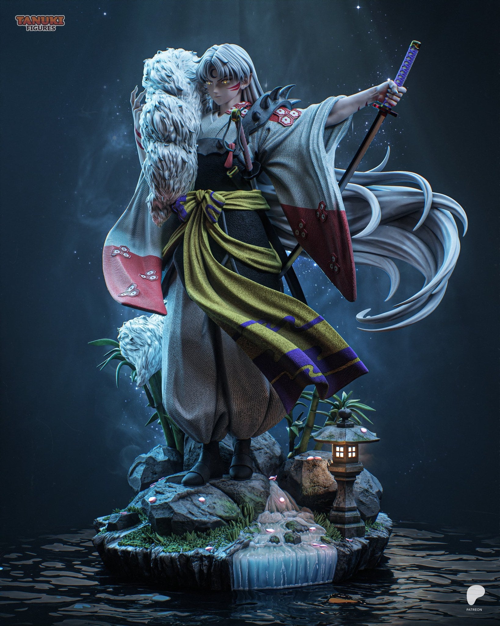 Sesshomaru (Inuyasha) resin figure by Tanuki Figures — studio render 4