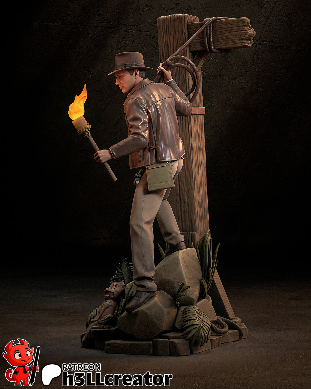 Indiana Jones (Indiana Jones) resin figure by h3LLcreator — studio render 11