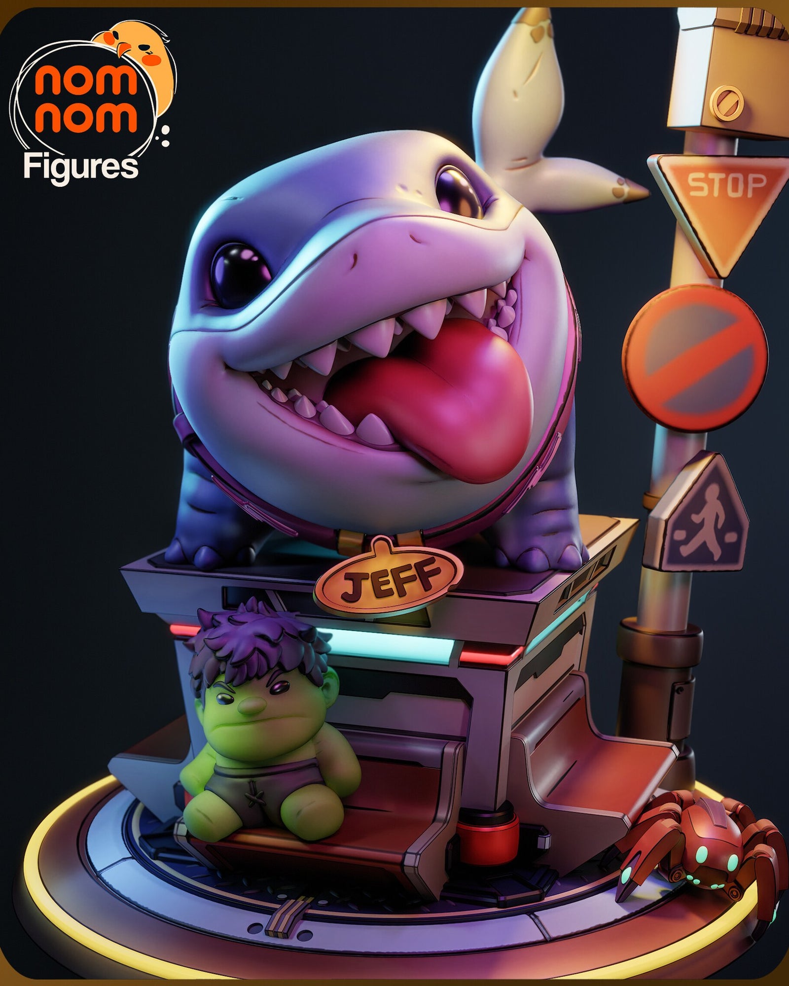 Jeff Marvel Chibi resin figure by NomNom Figures — studio preview 2