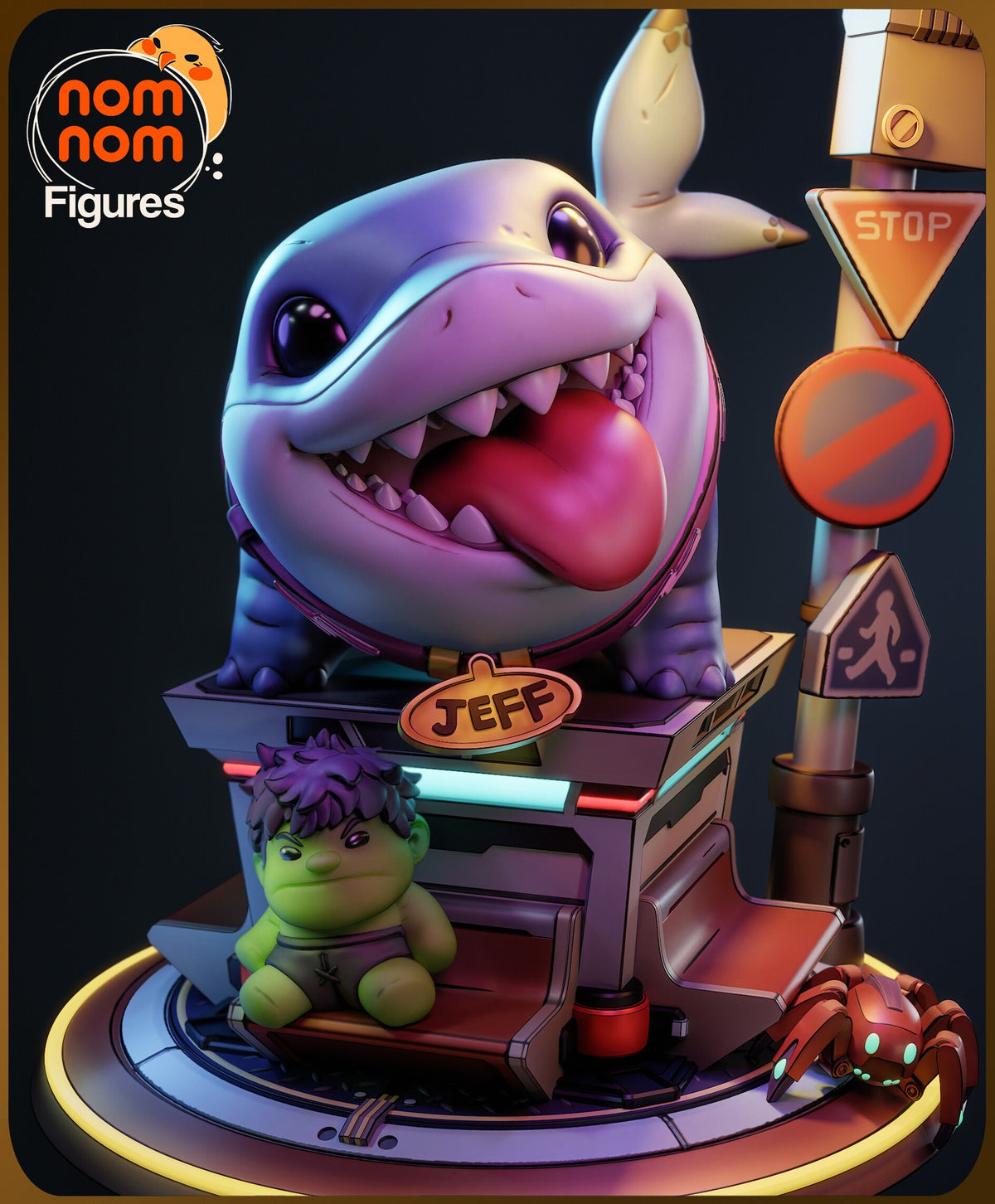 Jeff Marvel Chibi resin figure by NomNom Figures — studio preview 2