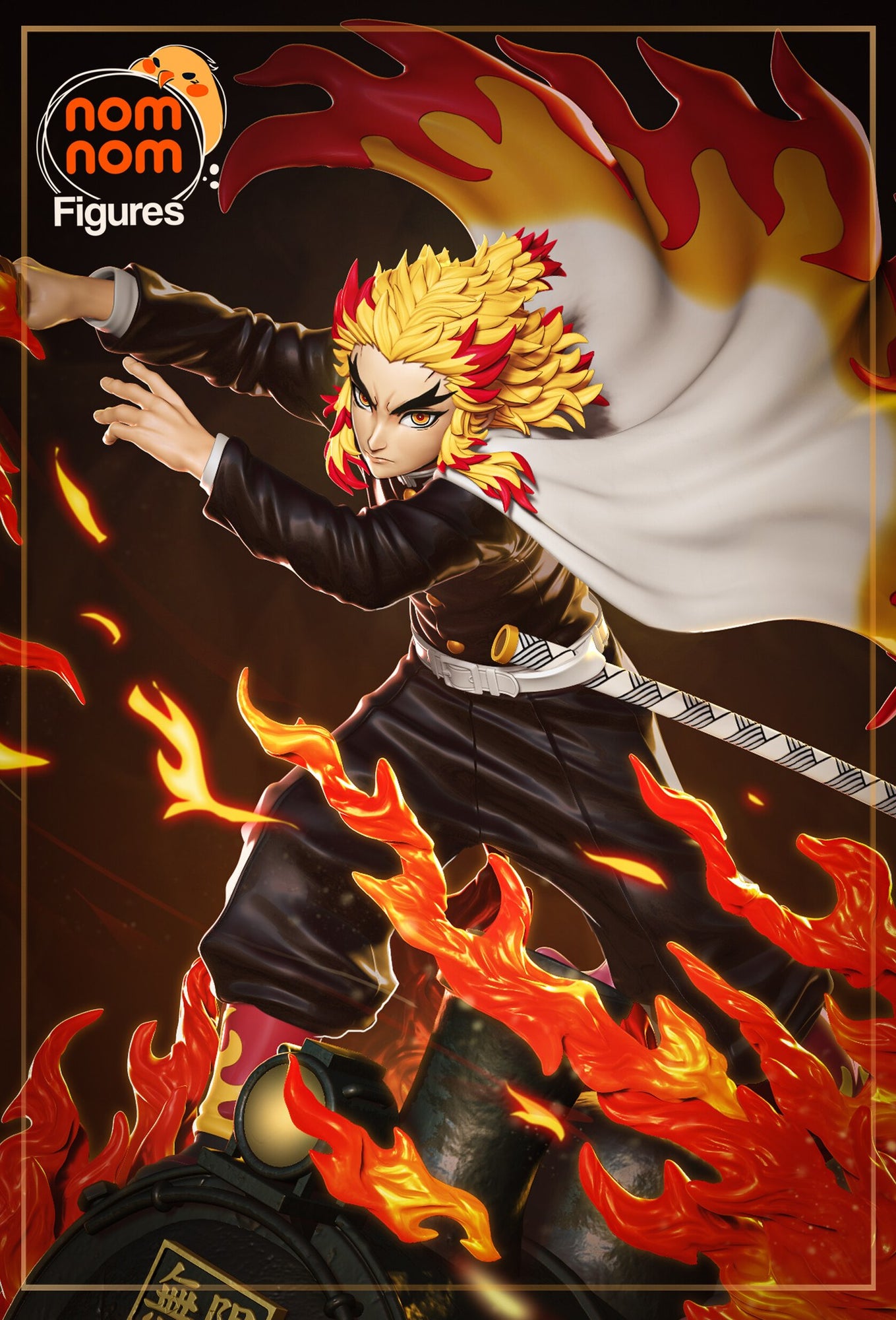 Kyojuro Rengoku Demon Slayer resin figure by NomNom Figures — studio preview 1