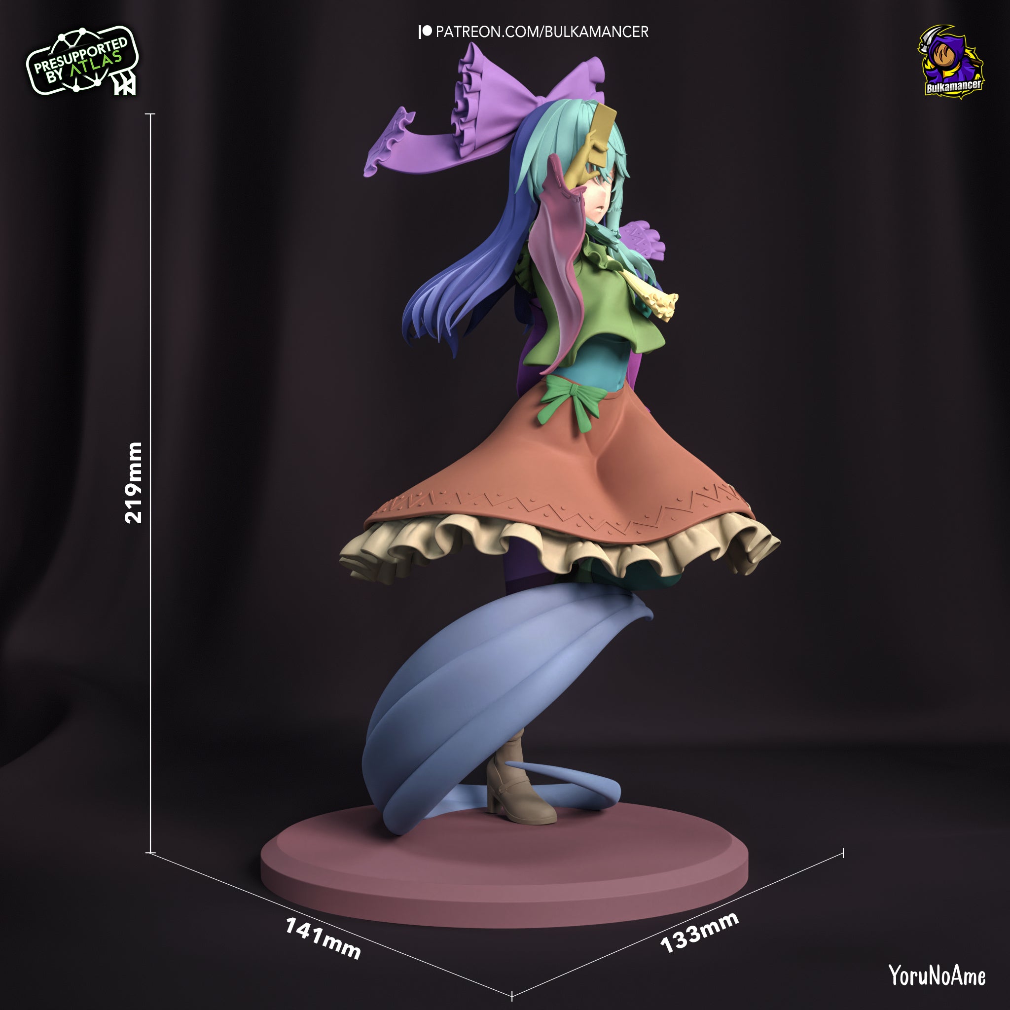 Reimu Hakurei (Touhou Project) resin figure by Bulkamancer — studio render 5