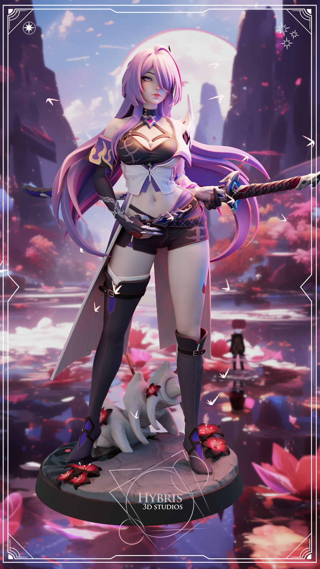Acheron (Honkai Star Rail) resin figure by Hybris Studios — studio render 4