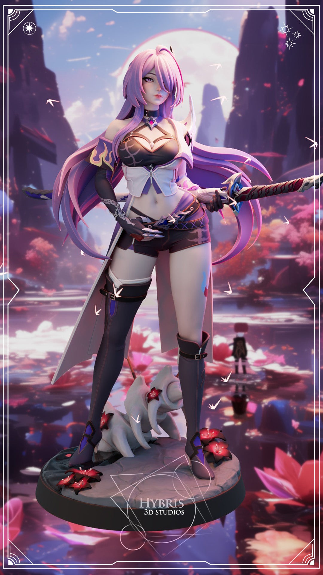Acheron (Honkai Star Rail) resin figure by Hybris Studios — studio render 4
