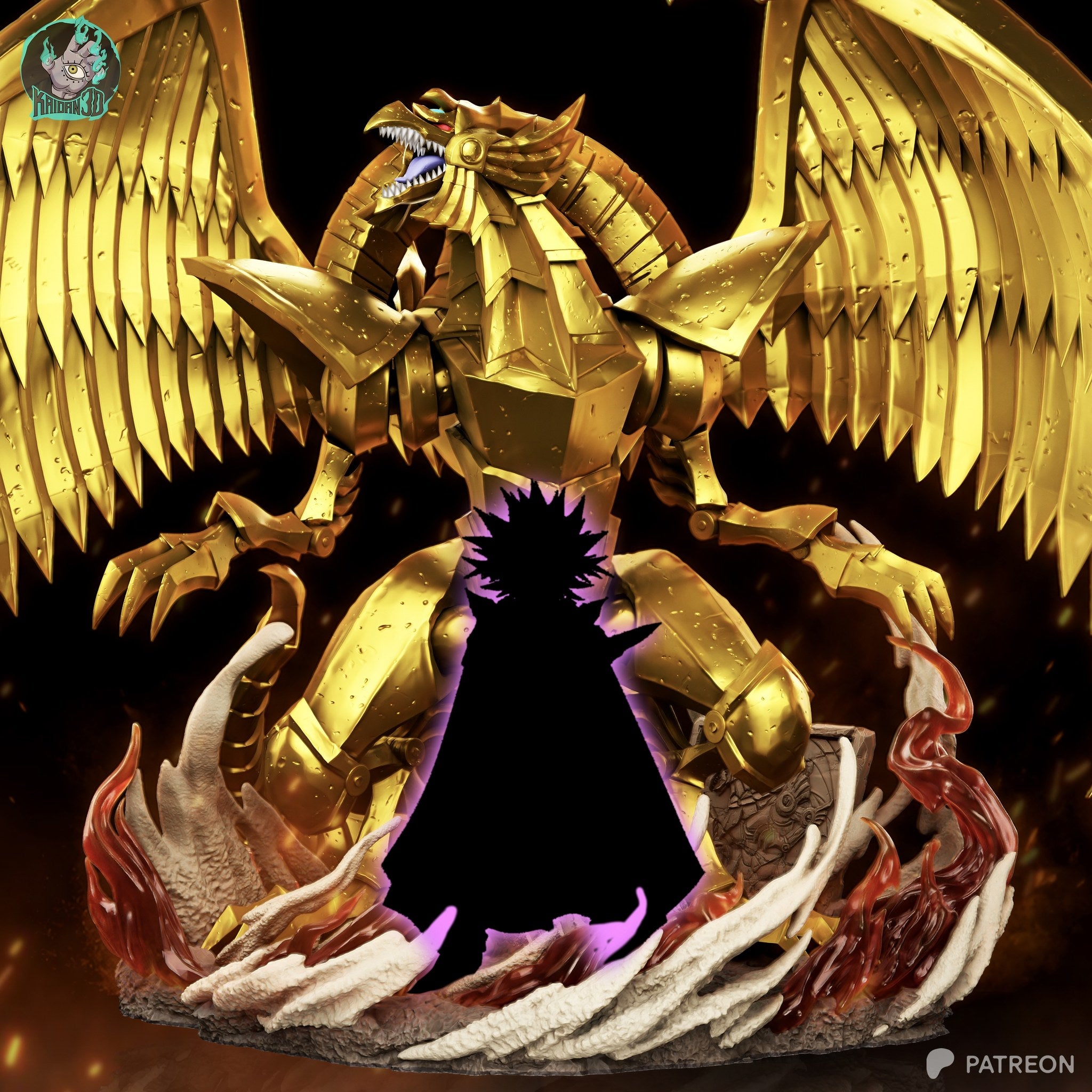 The Winged Dragon of Ra (Yu-Gi-Oh!) resin figure by Kaidan 3D — studio render 7