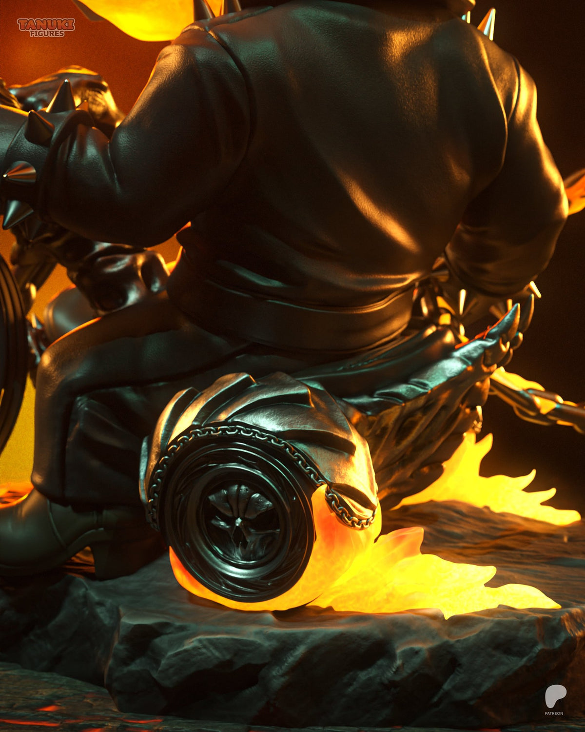 Ghost Rider (Marvel) resin figure by Tanuki Figures — studio render 6
