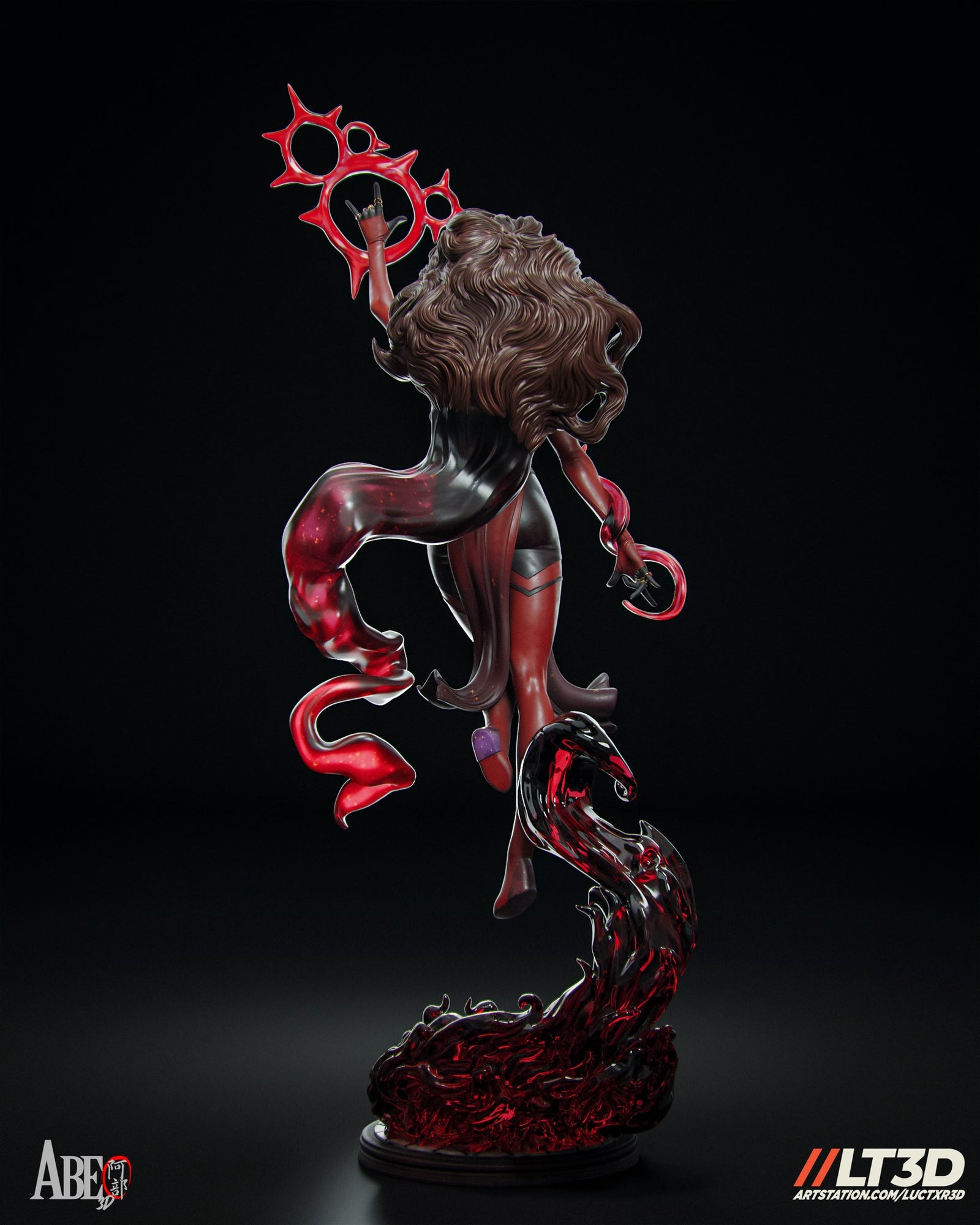 Scarlet Witch (Marvel) resin figure by Abe3D — studio render 3