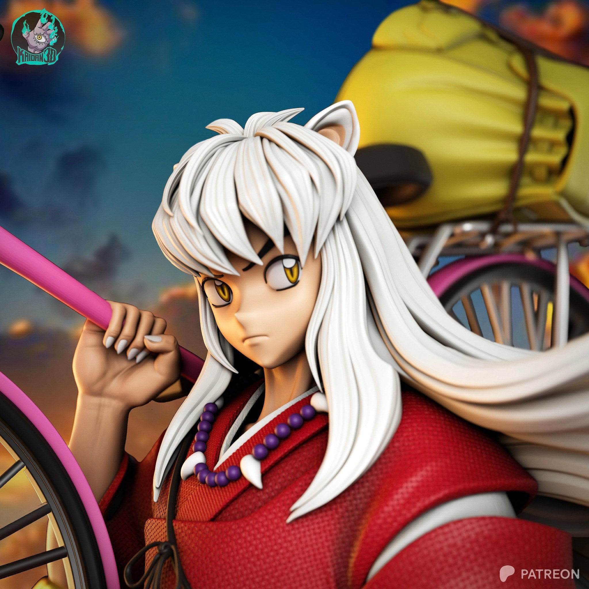 Inuyasha (Inuyasha) resin figure by Kaidan 3D — studio render 4