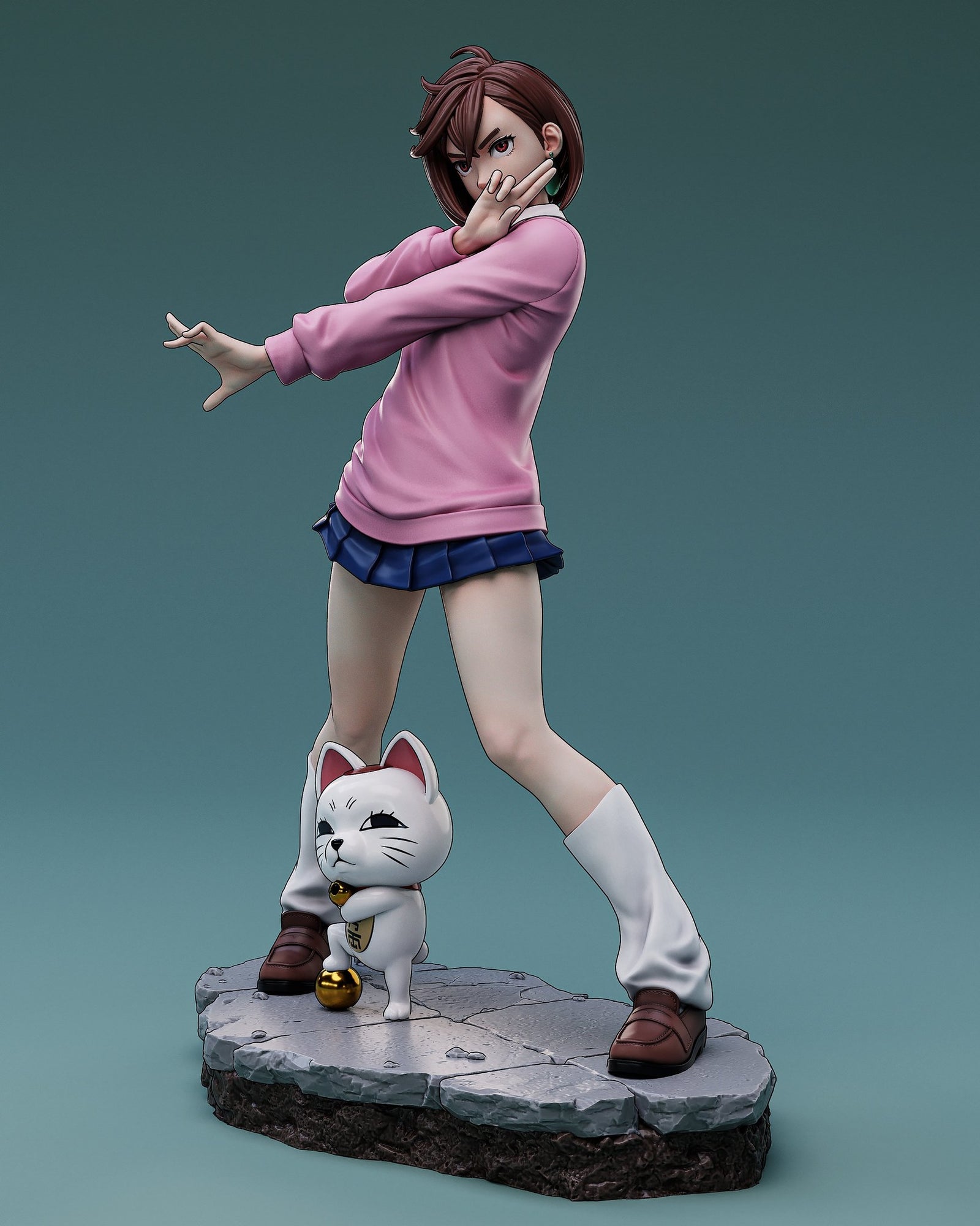 Momo Ayase Dandadan resin figure by CA 3D Studios — studio preview 4