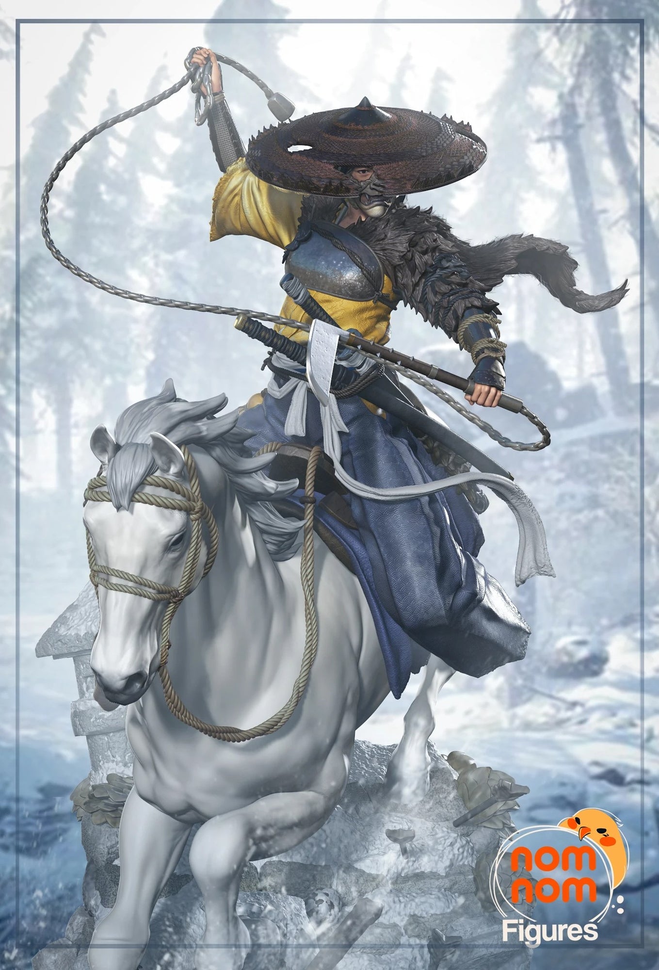 Atsu Ghost of Yotei resin figure by NomNom Figures — studio preview 1