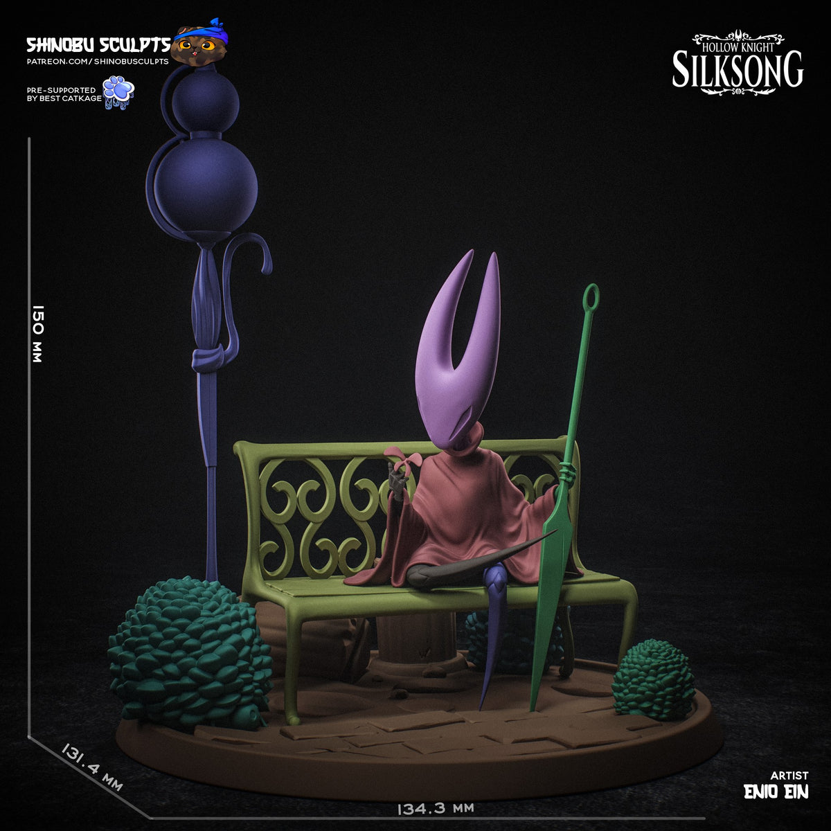 Hornet (Hollow Knight) resin figure by Shinobu Sculpts — studio render 8