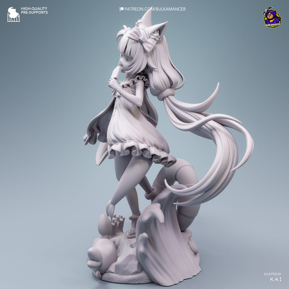 Sameko Saba (VTubers) resin figure by Bulkamancer — studio render 16