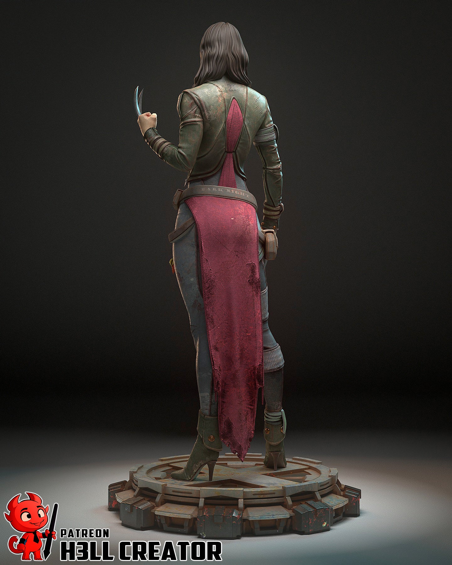 Laura Kinney (Marvel) resin figure by h3LLcreator — studio render 12