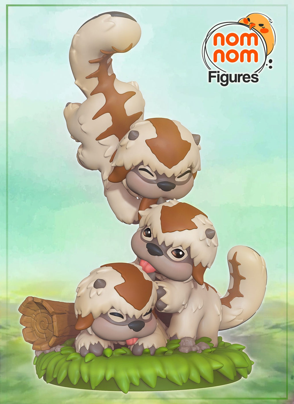 Baby Skybison Avatar The Last Airbender Chibi resin figure by NomNom Figures — studio preview 1