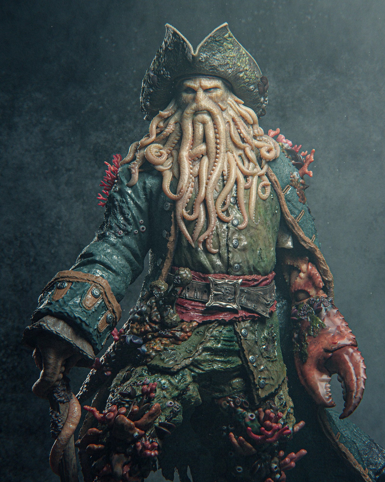 Davy Jones Pirates of the Caribbean resin figure by CA 3D Studios — studio preview 1