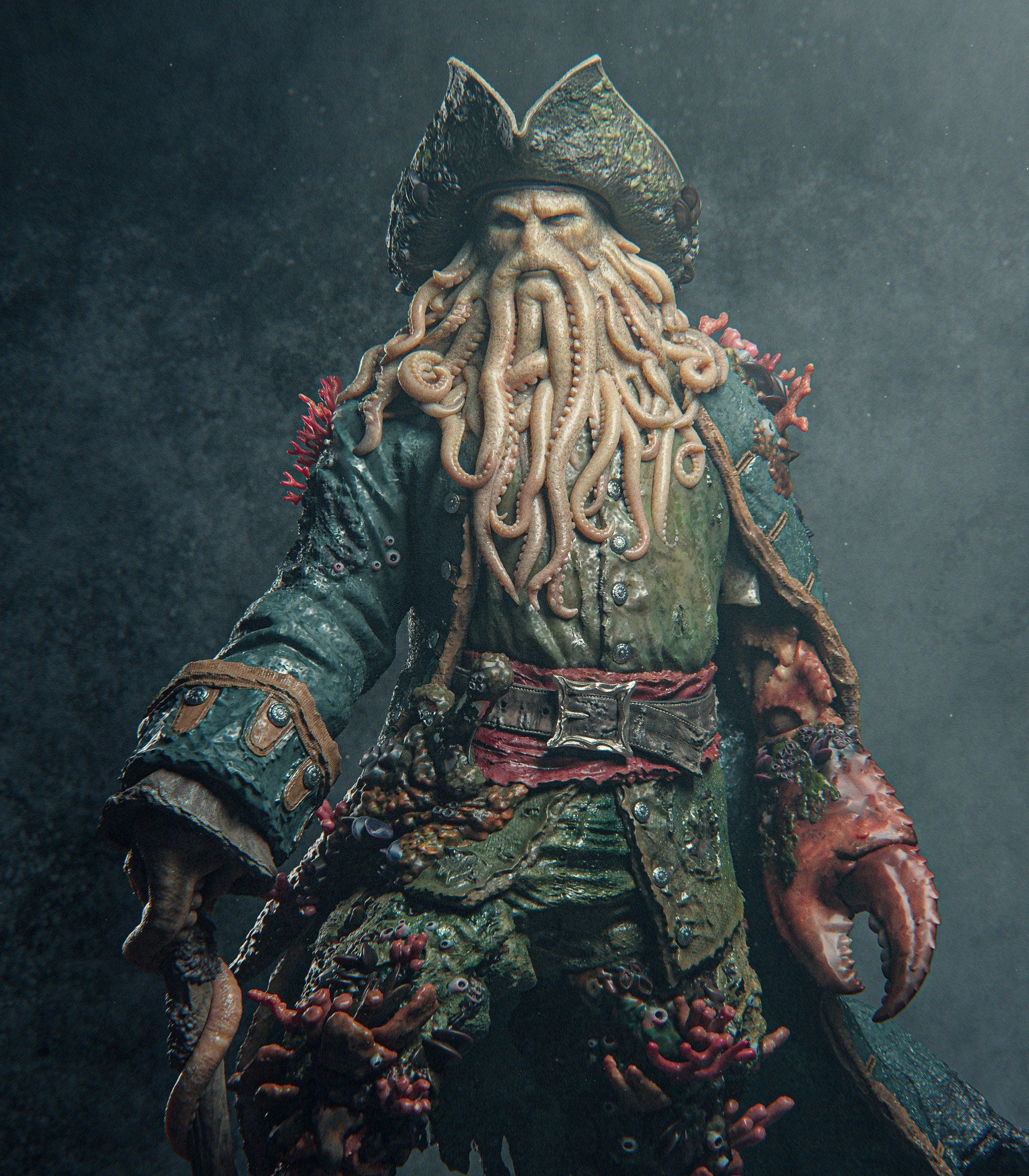 Davy Jones Pirates of the Caribbean resin figure by CA 3D Studios — studio preview 1