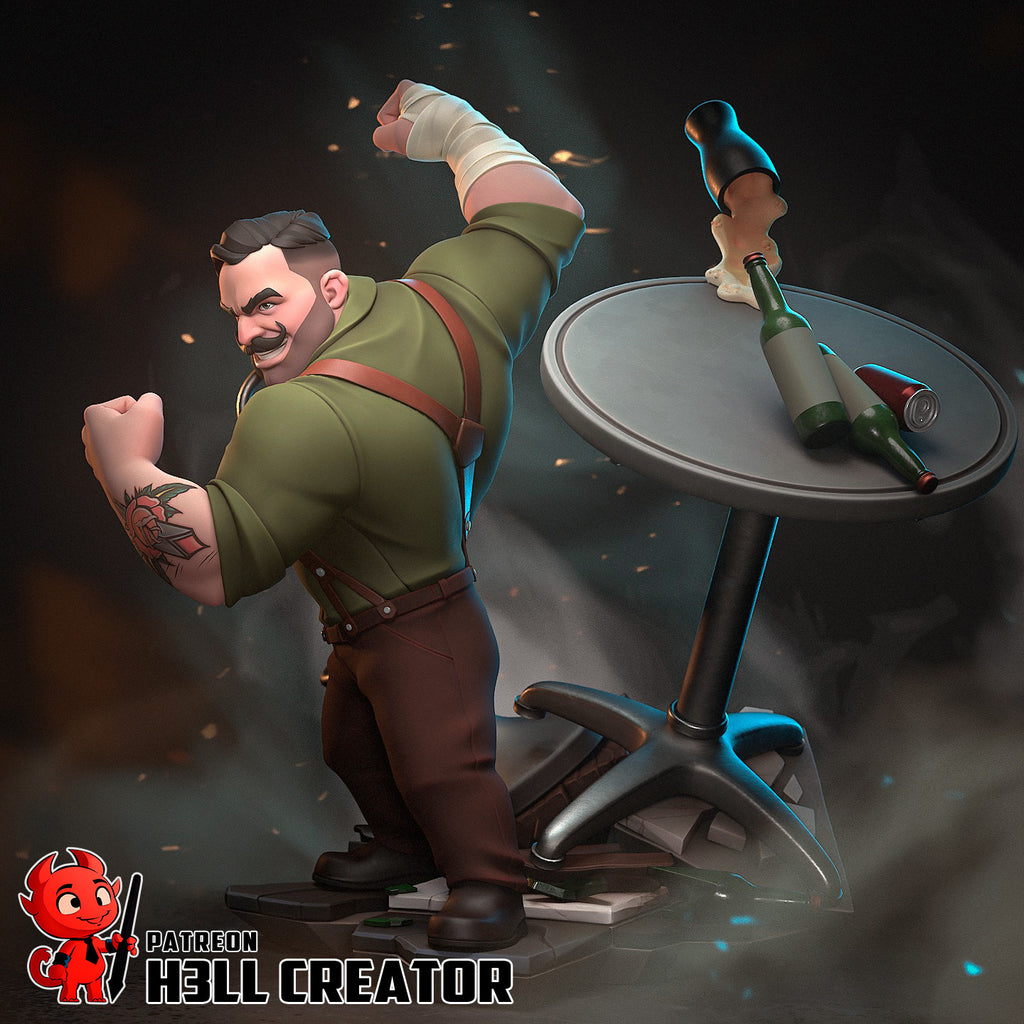 Punch Up (Dispatch) resin figure by h3LLcreator — studio render 6