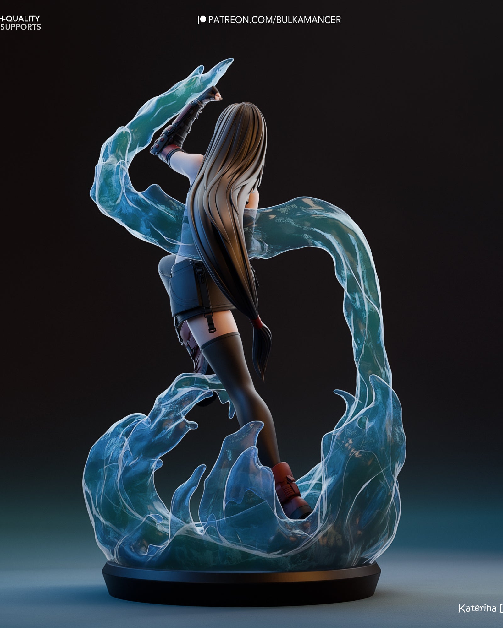 Tifa Lockhart (Final Fantasy) resin figure by Bulkamancer — studio render 4