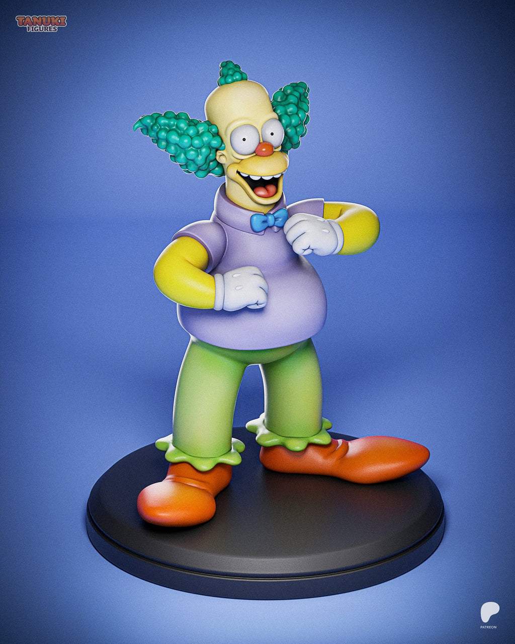 Krusty the Clown (The Simpsons) resin figure by Tanuki Figures — studio render 2