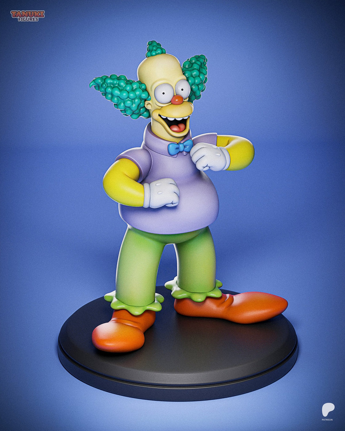Krusty the Clown (The Simpsons) resin figure by Tanuki Figures — studio render 2