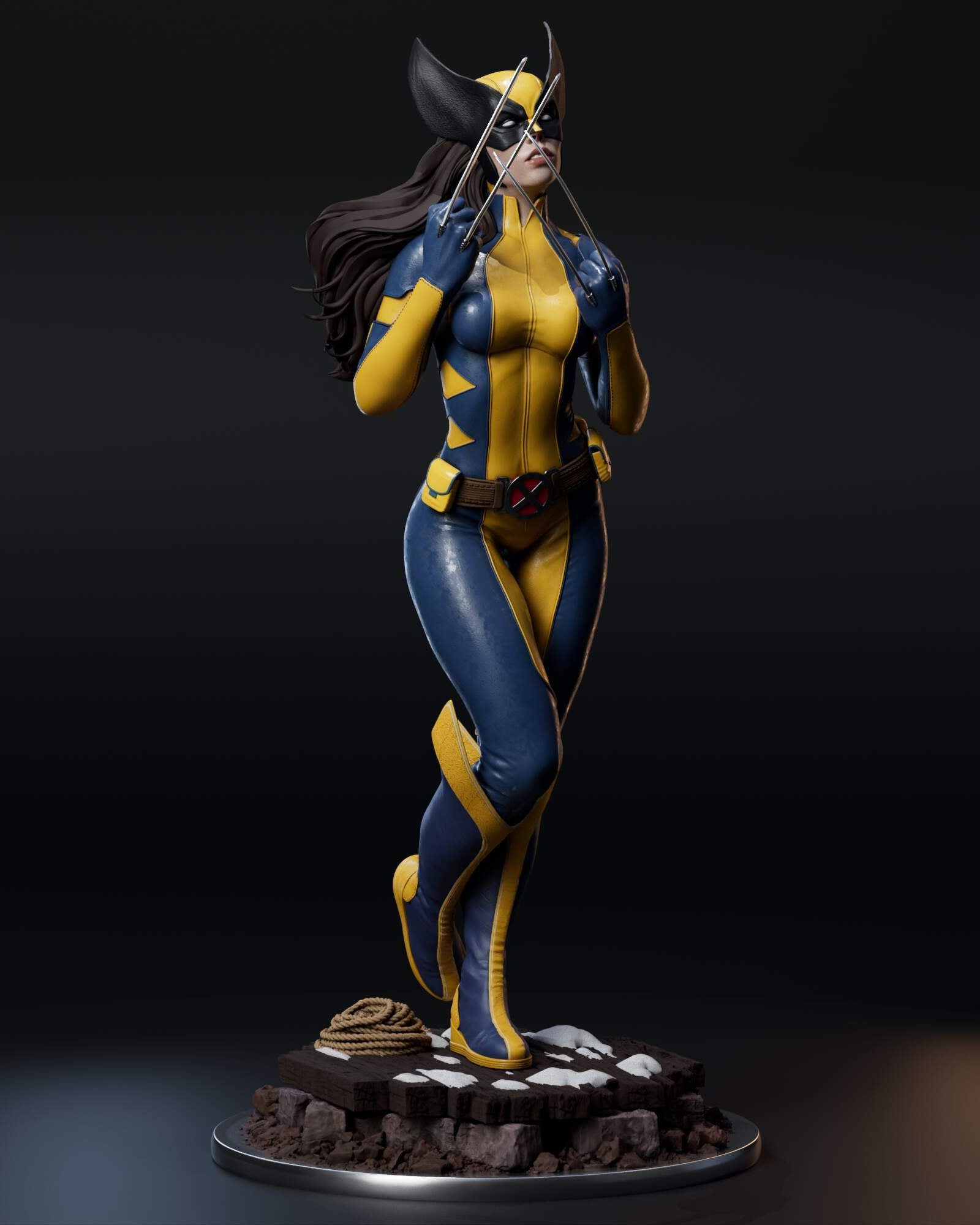 Laura Kinney (Marvel) resin figure by Abe3D — studio render 7