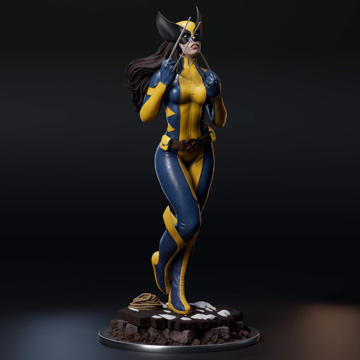 Laura Kinney (Marvel) resin figure by Abe3D — studio render 7