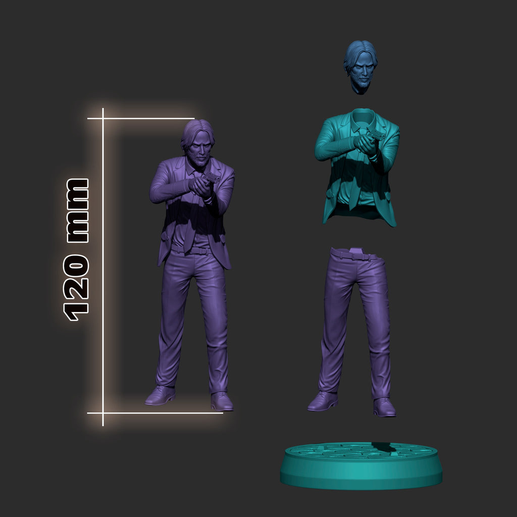 John Wick (John Wick) resin figure by h3LLcreator — studio render 3