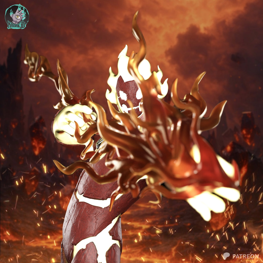 HeatBlast (Ben 10) resin figure by Kaidan 3D — studio render 4