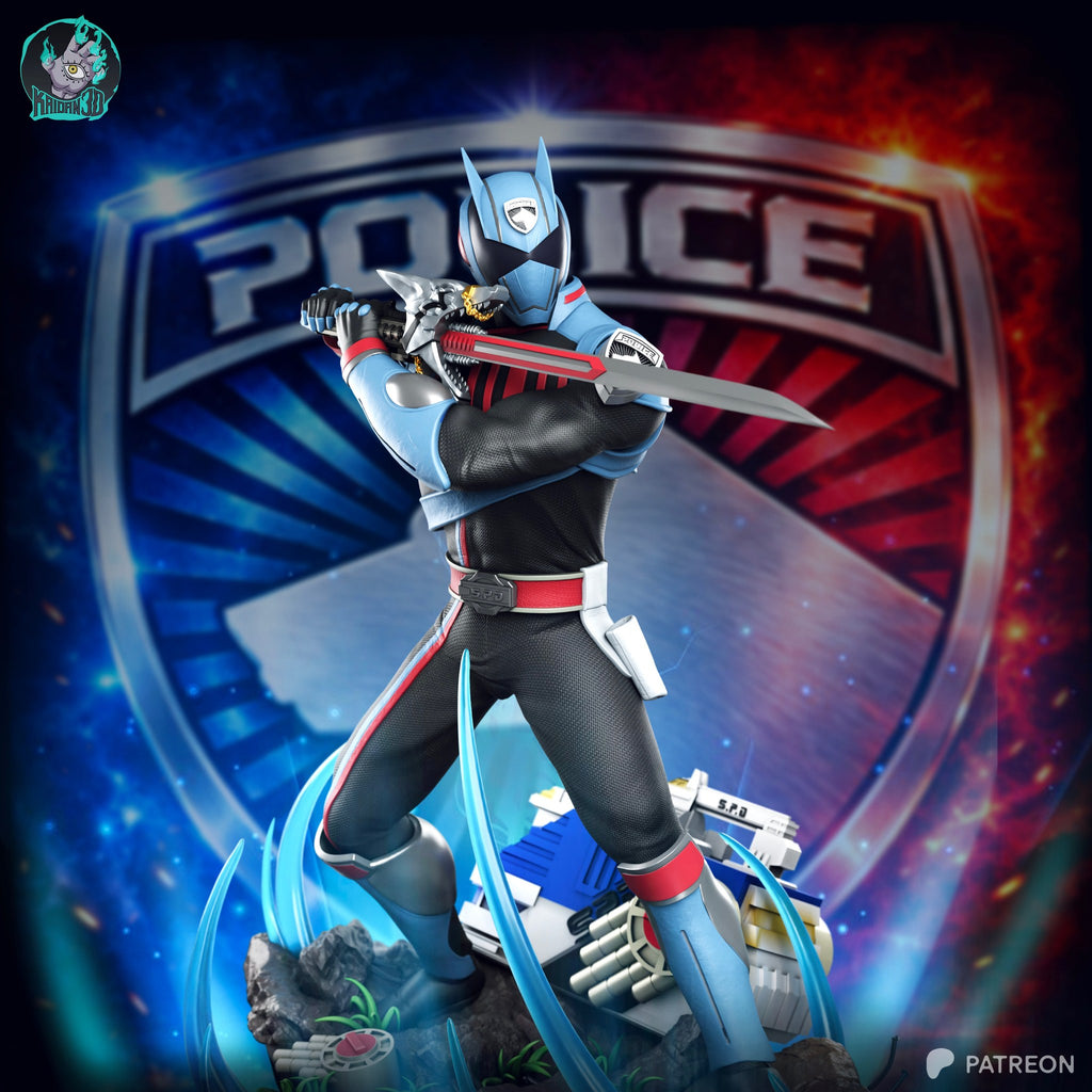 Shadow Ranger (Power Rangers) resin figure by Kaidan 3D — studio render 2