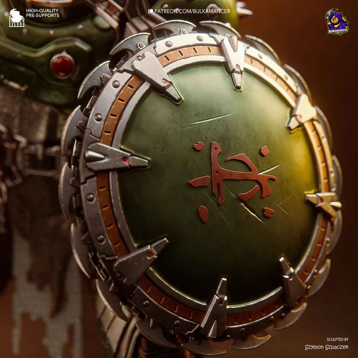 Doom Slayer (Doom) resin figure by Bulkamancer — studio render 8