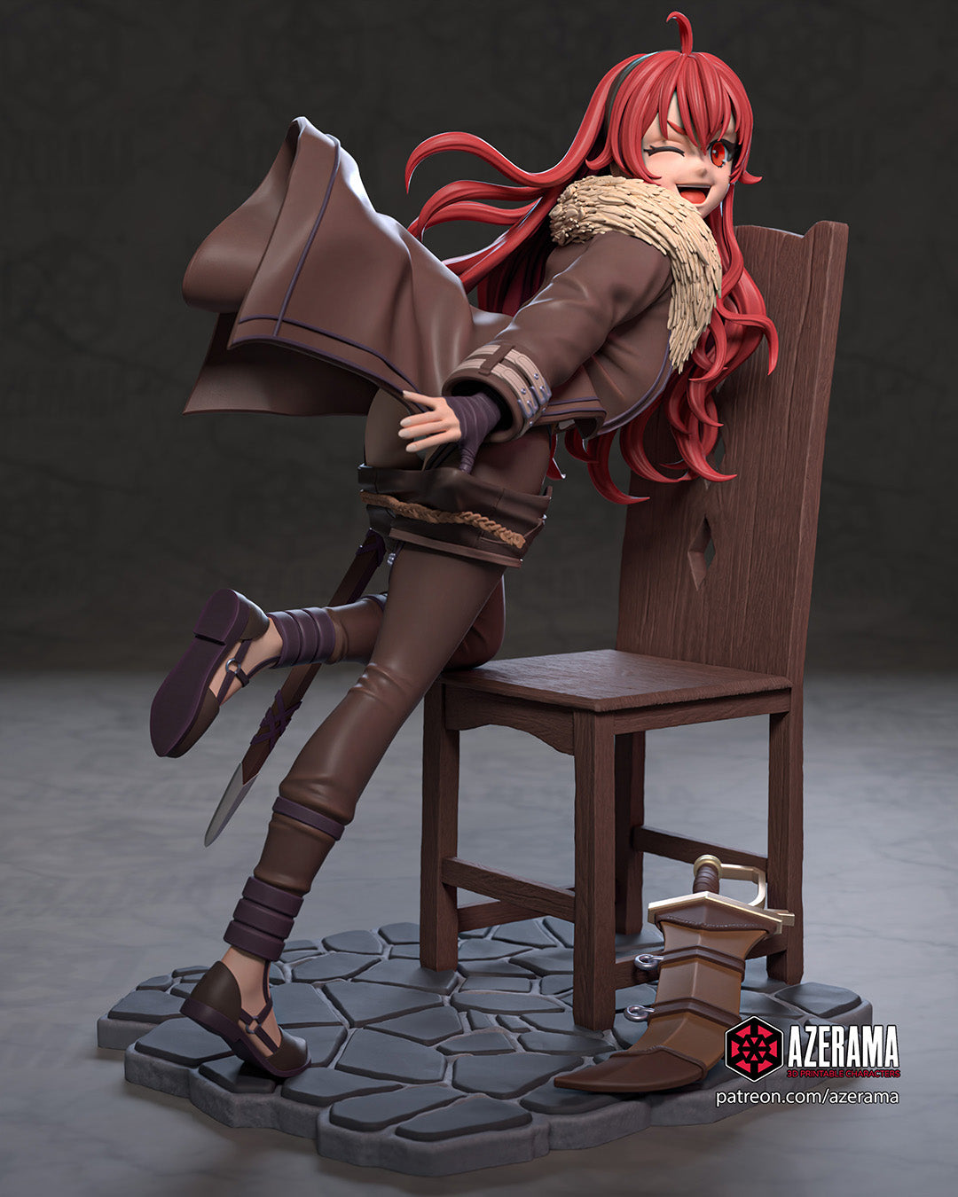 Eris Boreas Greyrat (Mushoku Tensei) resin figure by Azerama — studio render 2