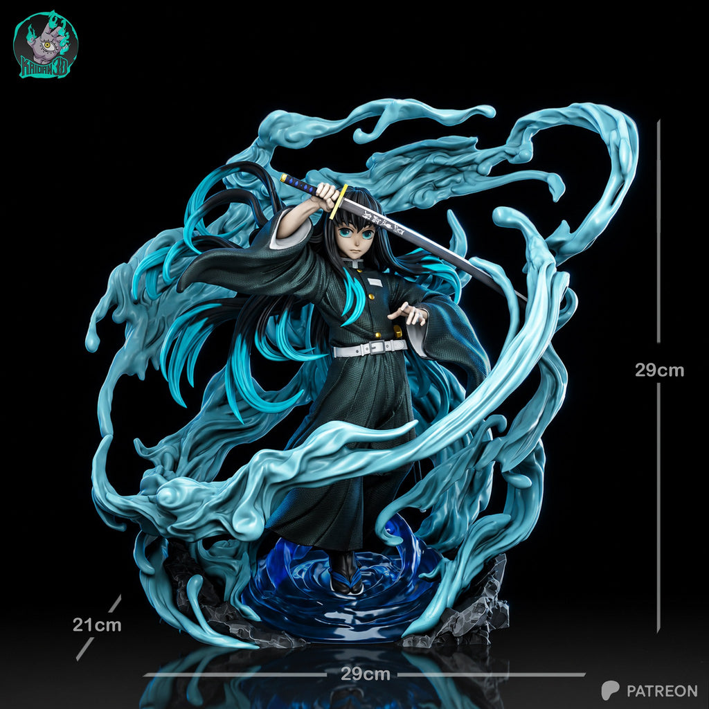 Muichiro Tokito (Demon Slayer) resin figure by Kaidan 3D — studio render 6