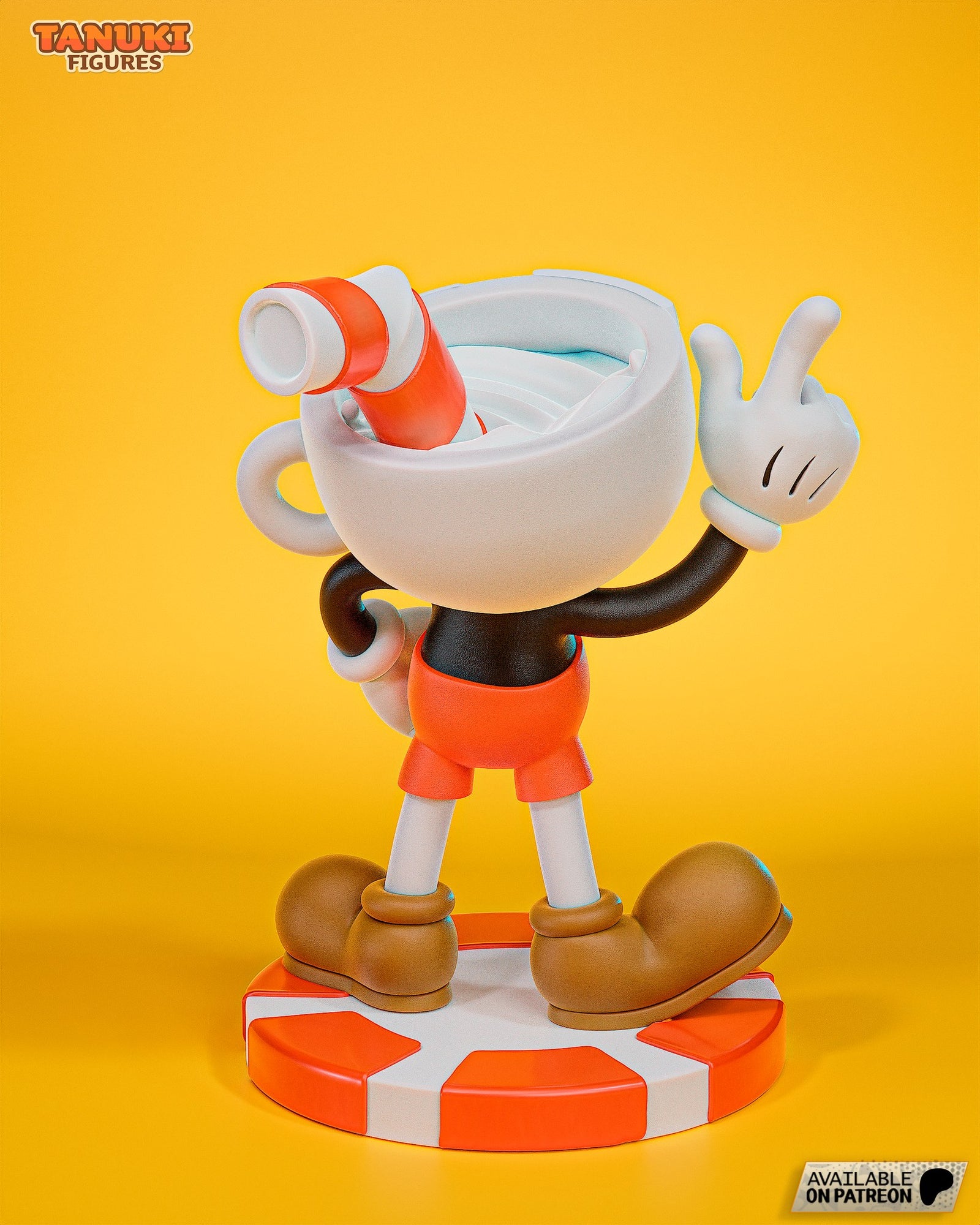 Cuphead (Cuphead) resin figure by Tanuki Figures — studio render 3