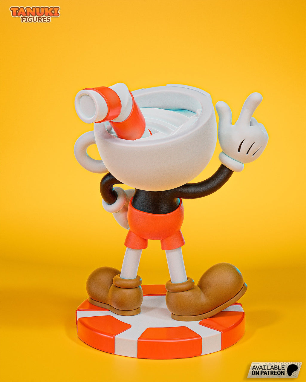 Cuphead (Cuphead) resin figure by Tanuki Figures — studio render 3