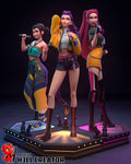 Rumi, Mira and Zoey (KPop Demon Hunters) resin figure by h3LLcreator — studio render 1