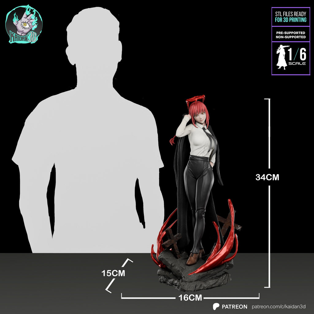 Makima (Chainsaw Man) resin figure by Kaidan 3D — studio render 6
