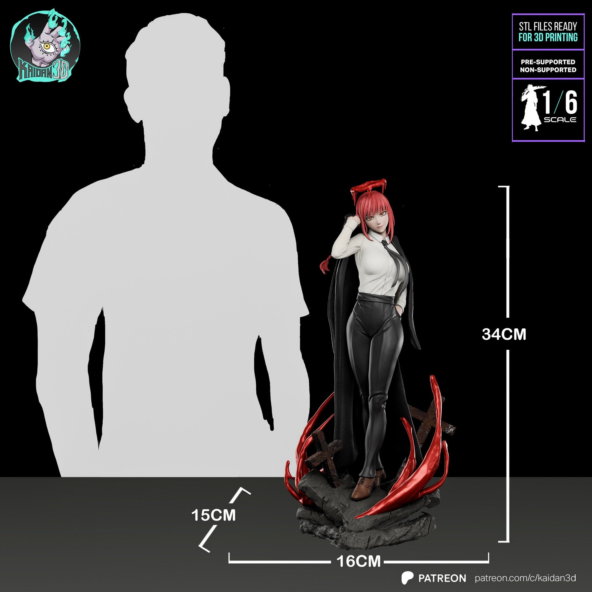 Makima (Chainsaw Man) resin figure by Kaidan 3D — studio render 6
