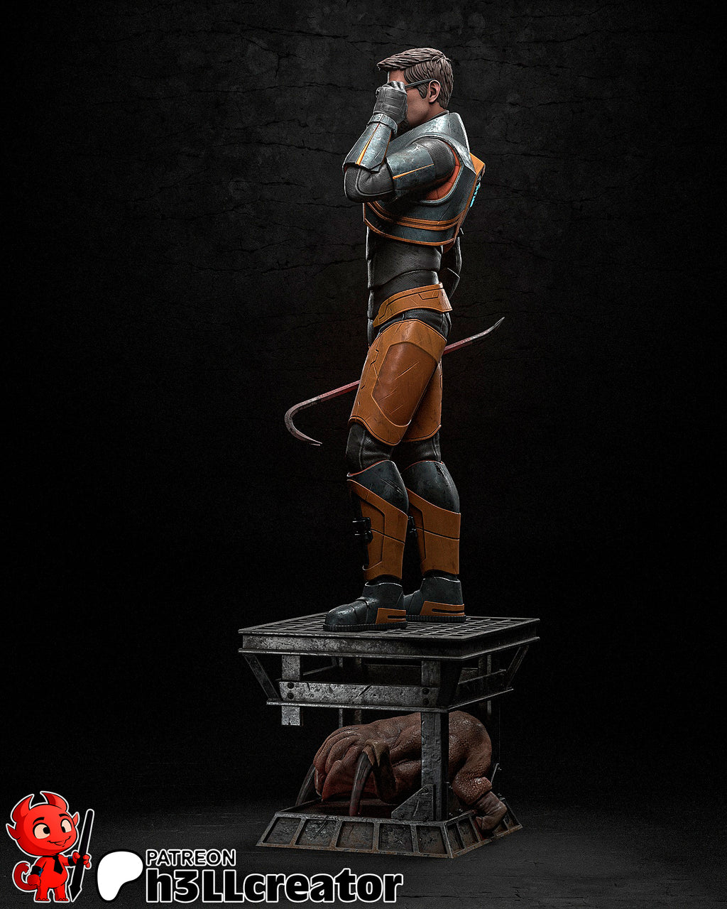 Gordon Freeman (Half-Life) resin figure by h3LLcreator — studio render 8