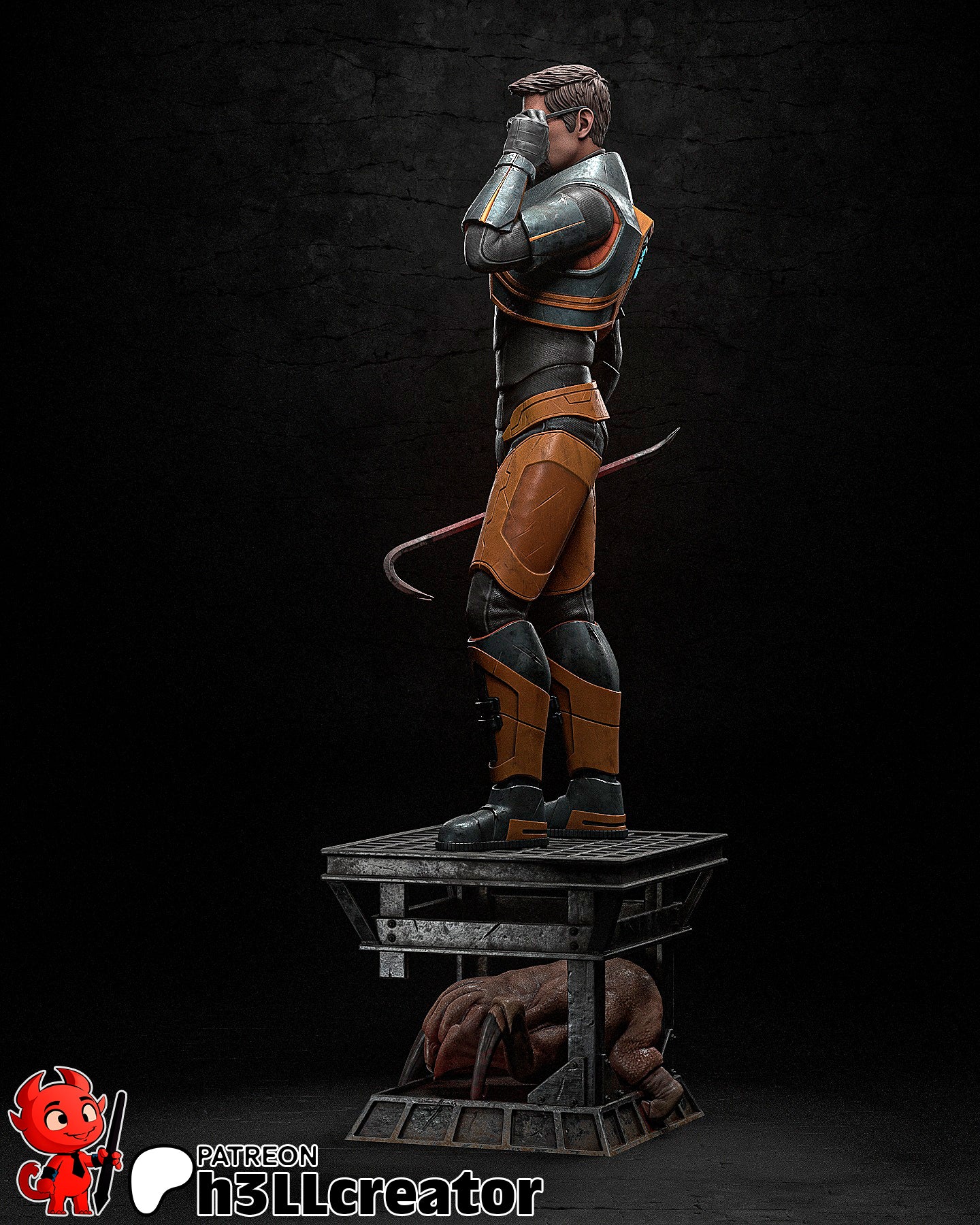 Gordon Freeman (Half-Life) resin figure by h3LLcreator — studio render 8
