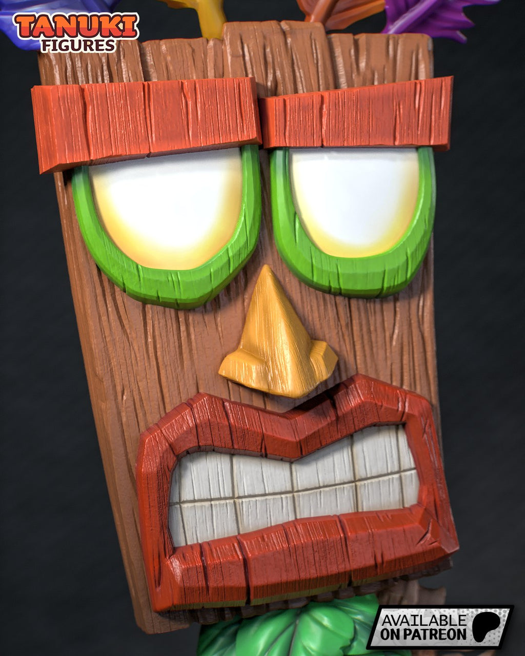Aku Aku (Crash Bandicoot) resin figure by Tanuki Figures — studio render 4