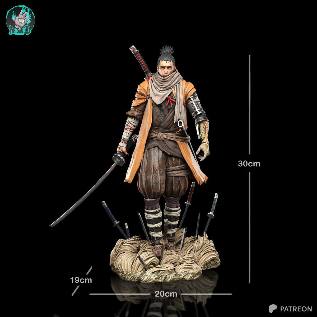 Sekiro (Sekiro) resin figure by Kaidan 3D — studio render 5