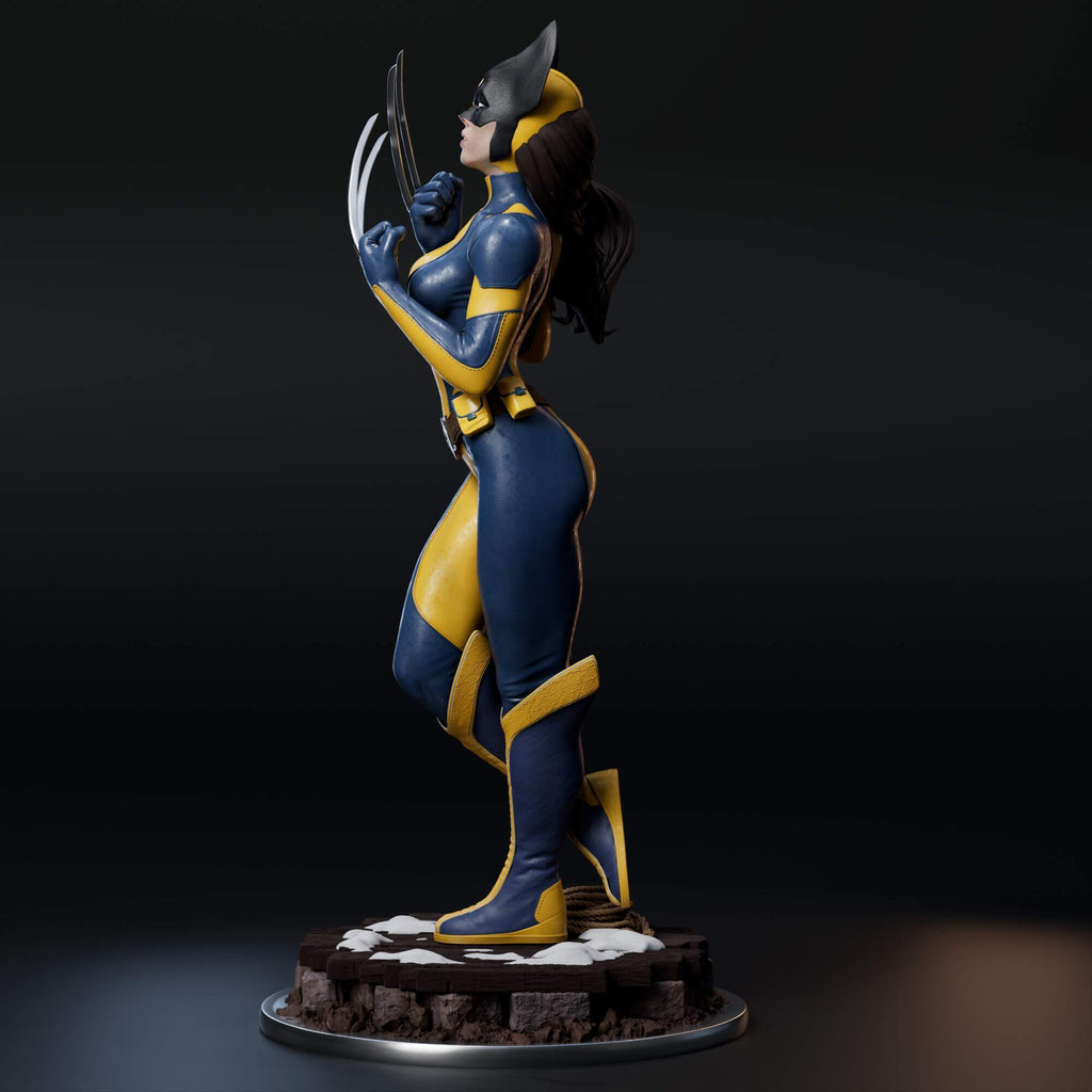 Laura Kinney (Marvel) resin figure by Abe3D — studio render 2