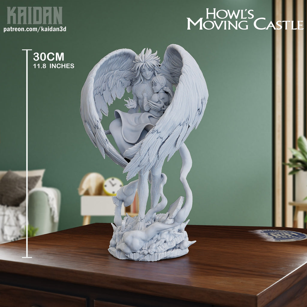 Howl and Sophie (Howl's Moving Castle) resin figure by Kaidan 3D — studio render 5